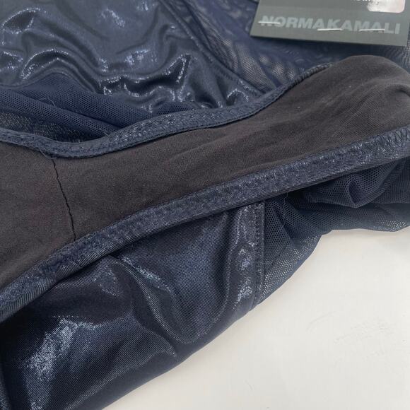 NORMA KAMALI Snake Mesh Mio Swimsuit SZ Small NWT True Navy Metallic Swim Beach - Picture 12 of 15